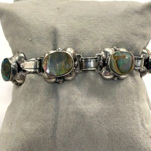 VNTG Sterling Silver and Abalone Bracelet